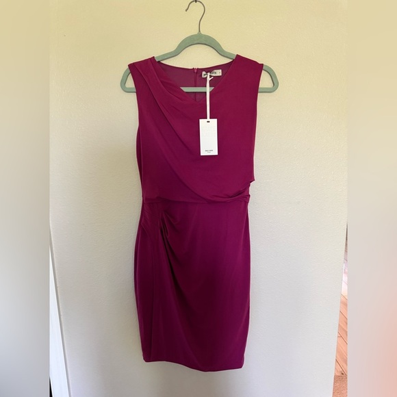 Grace Karin Magenta Berry Short Sleeve knee length Dress small - Picture 1 of 4